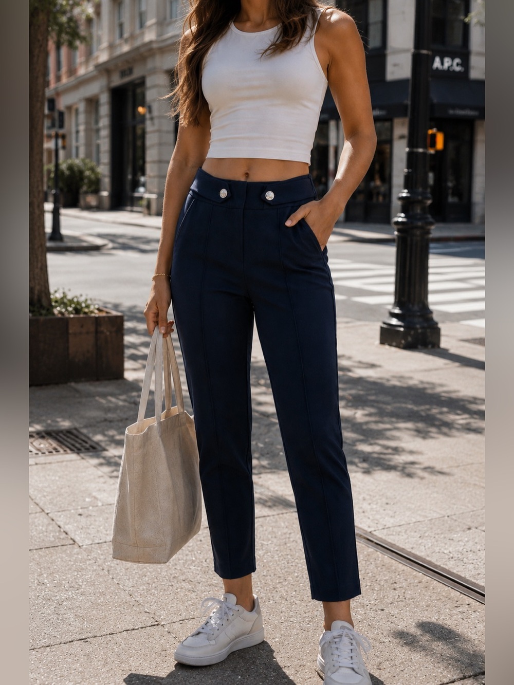 Rachel Zoe Navy Ankle Pants